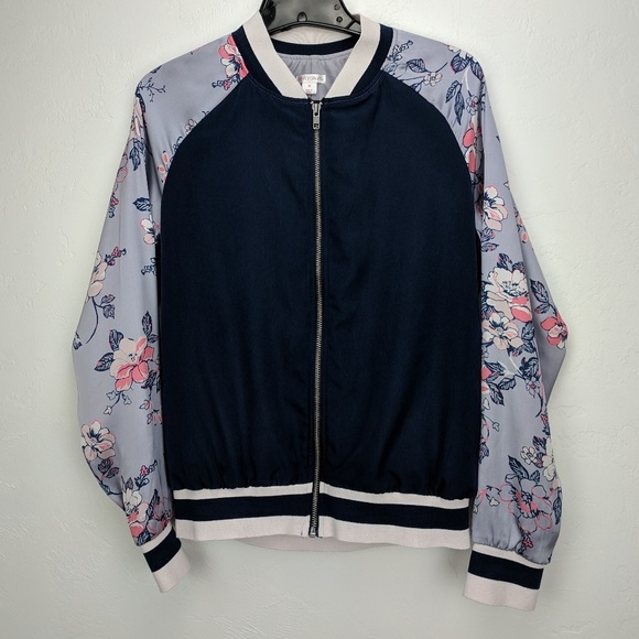 Xhilaration floral zip up jacket - Picture 1 of 8